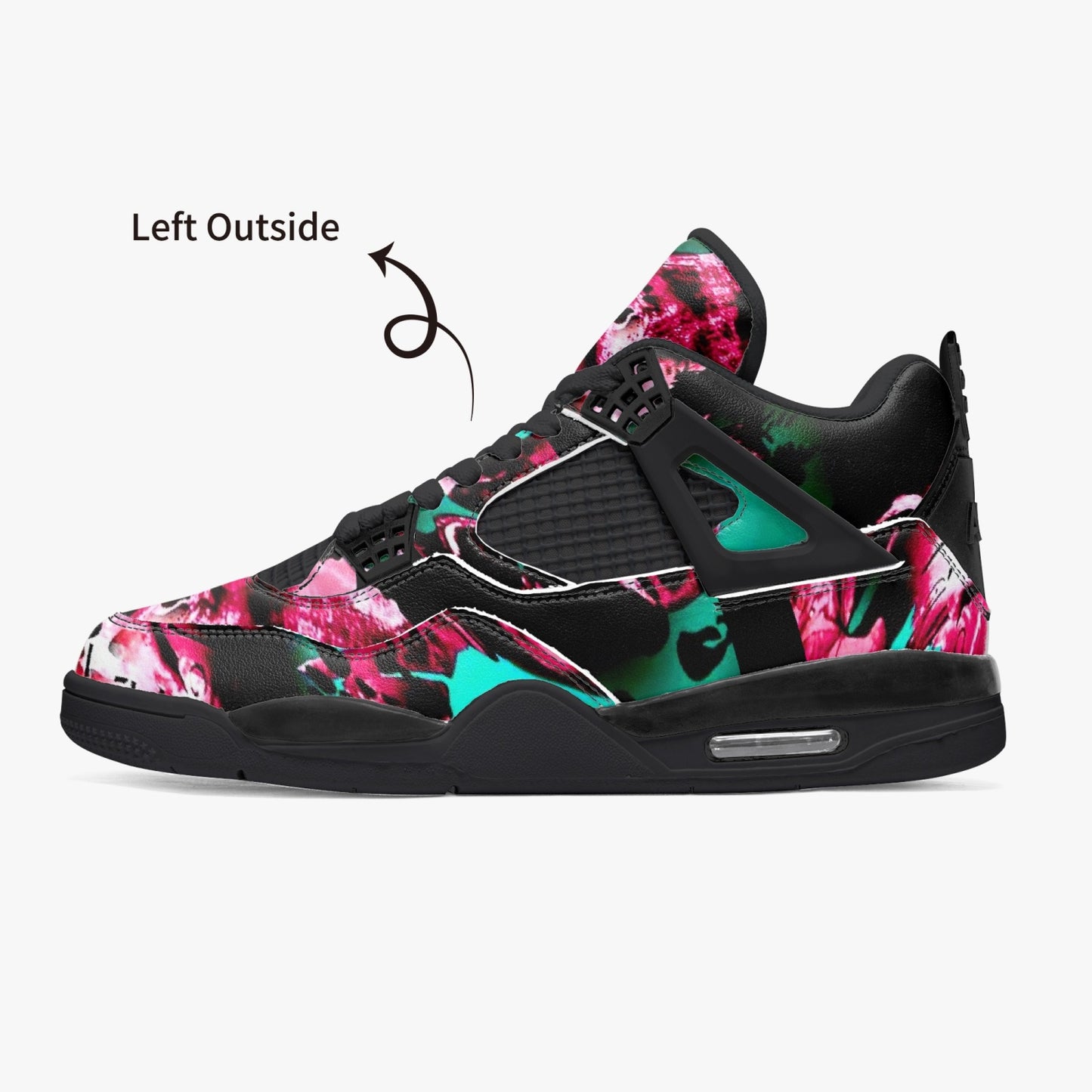 698. AJ4 Basketball Sneakers -Black Sole