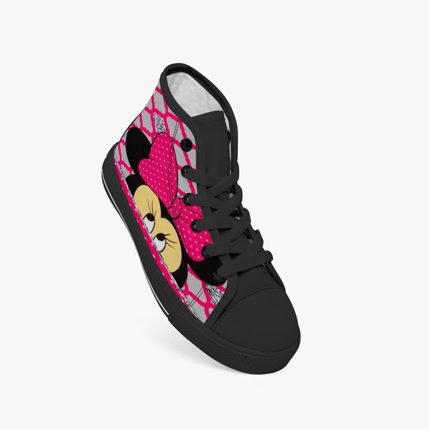 412. Kid’s High-Top Canvas Shoes-Black