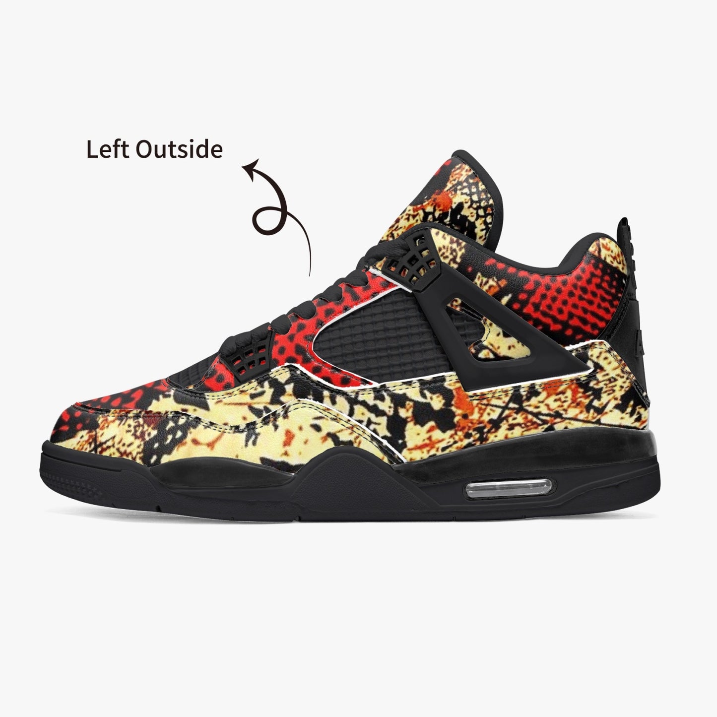 698. AJ4 Basketball Sneakers -Black Sole