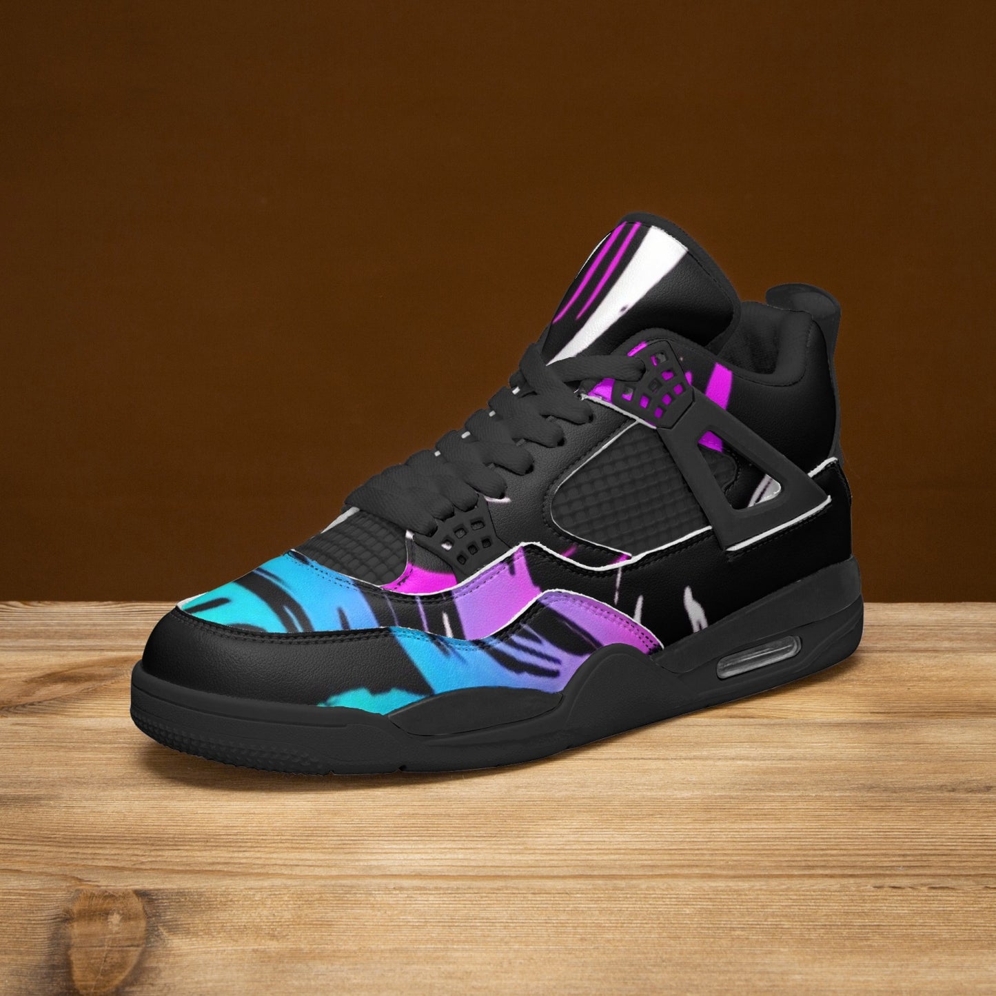 698. AJ4 Basketball Sneakers -Black Sole