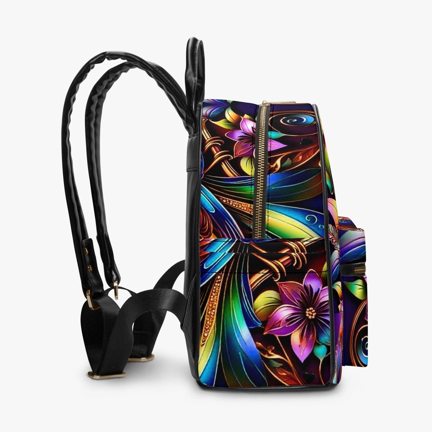909. All Over Printed PU Backpack