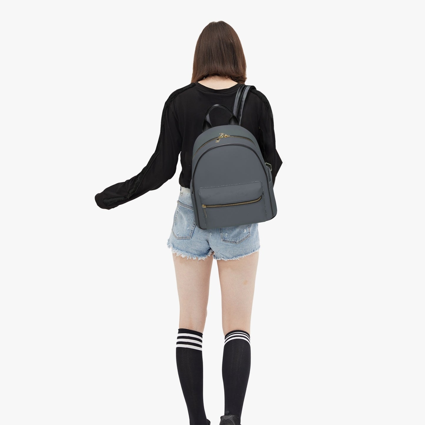 909. All Over Printed PU Backpack