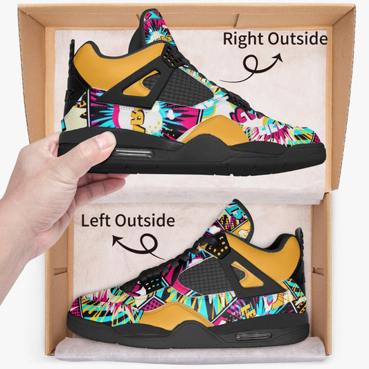 698. AJ4 Basketball Sneakers -Black Sole