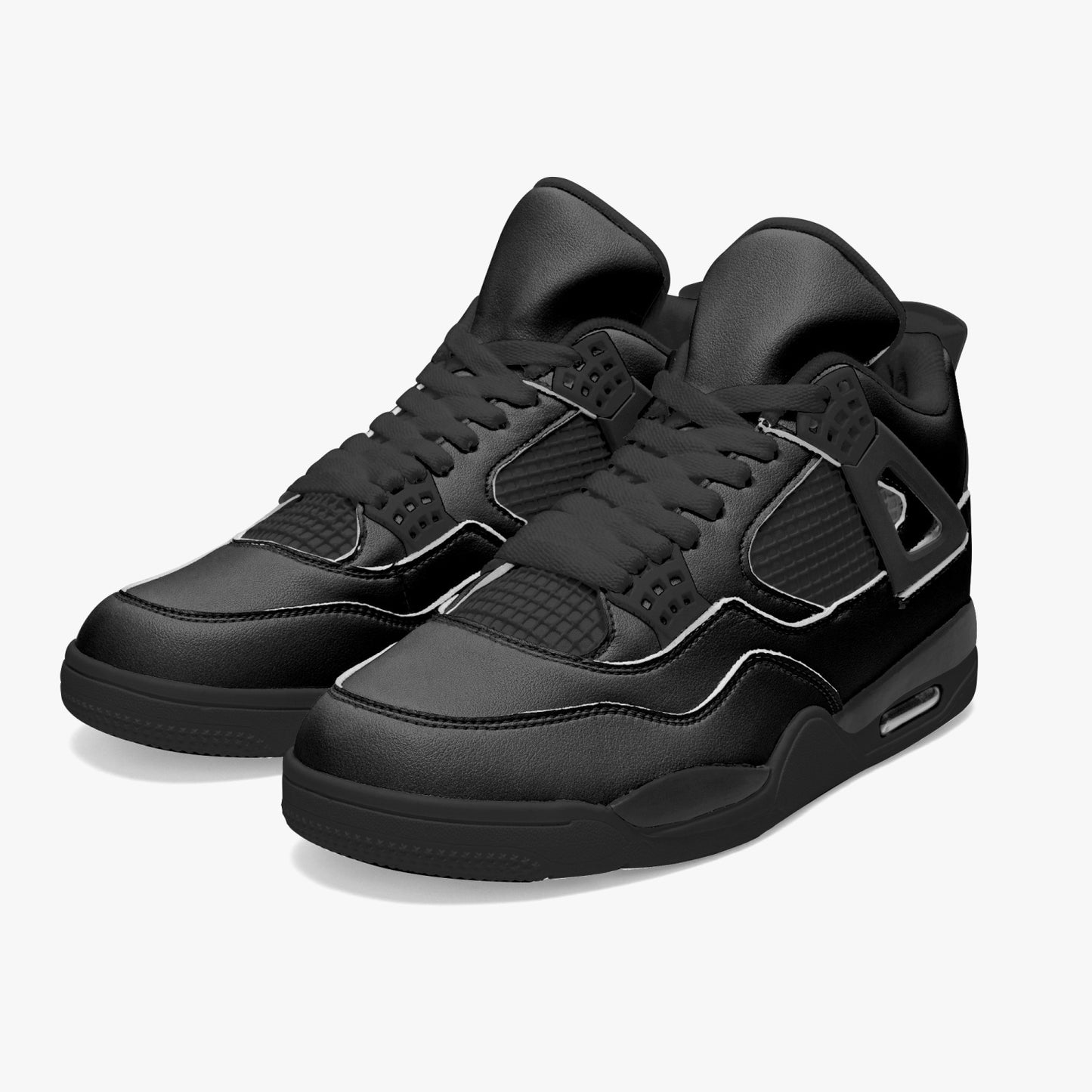 698. AJ4 Basketball Sneakers -Black Sole