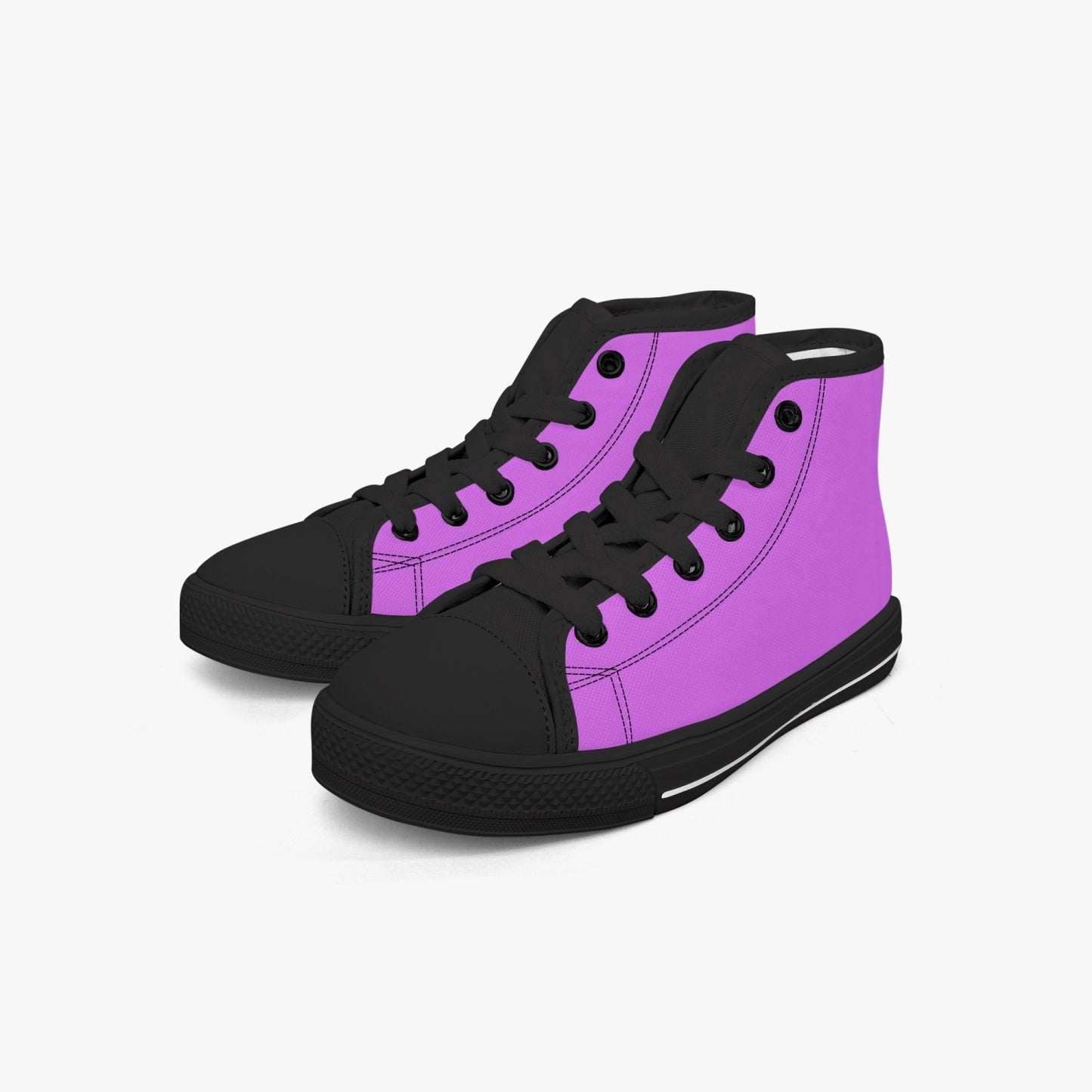 412. Kid’s High-Top Canvas Shoes-Black