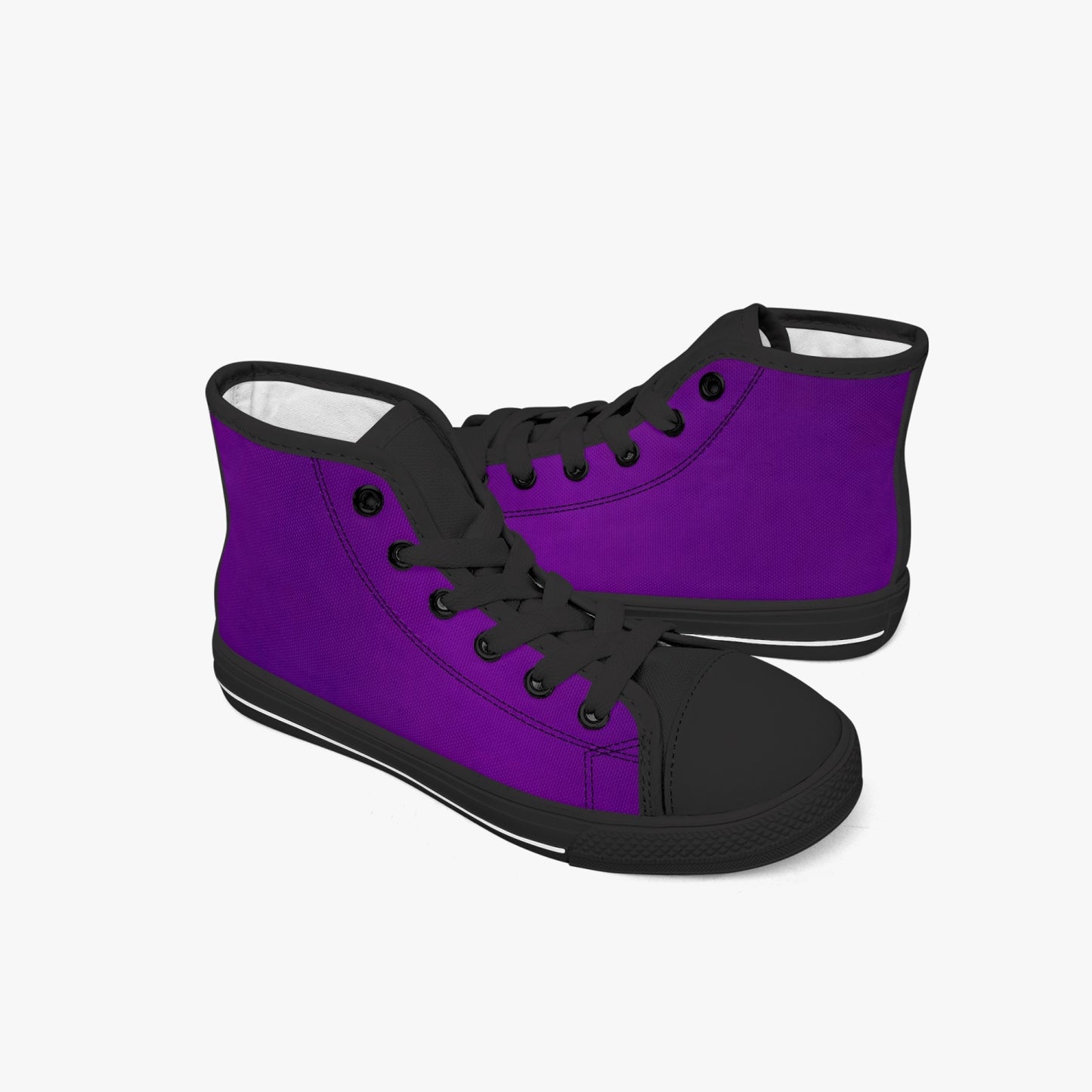 412. Kid’s High-Top Canvas Shoes-Black