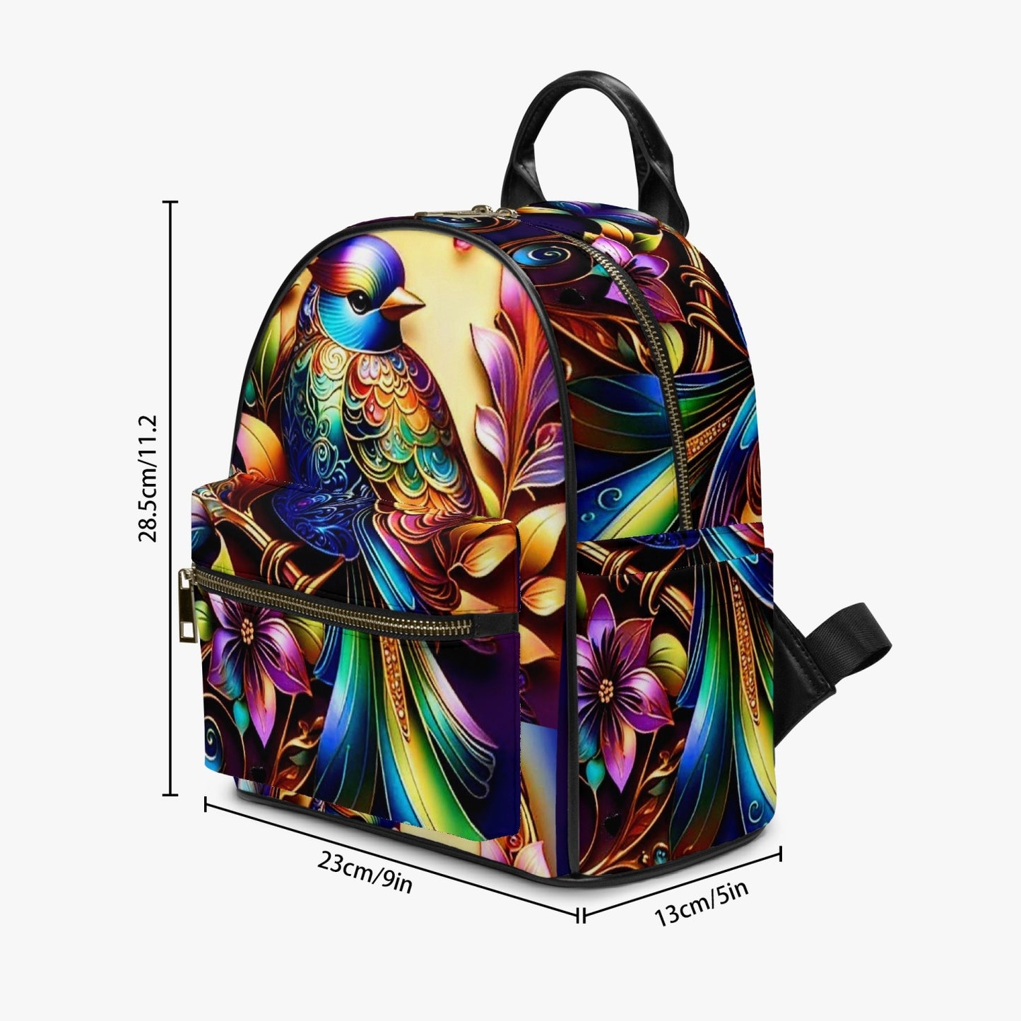 909. All Over Printed PU Backpack