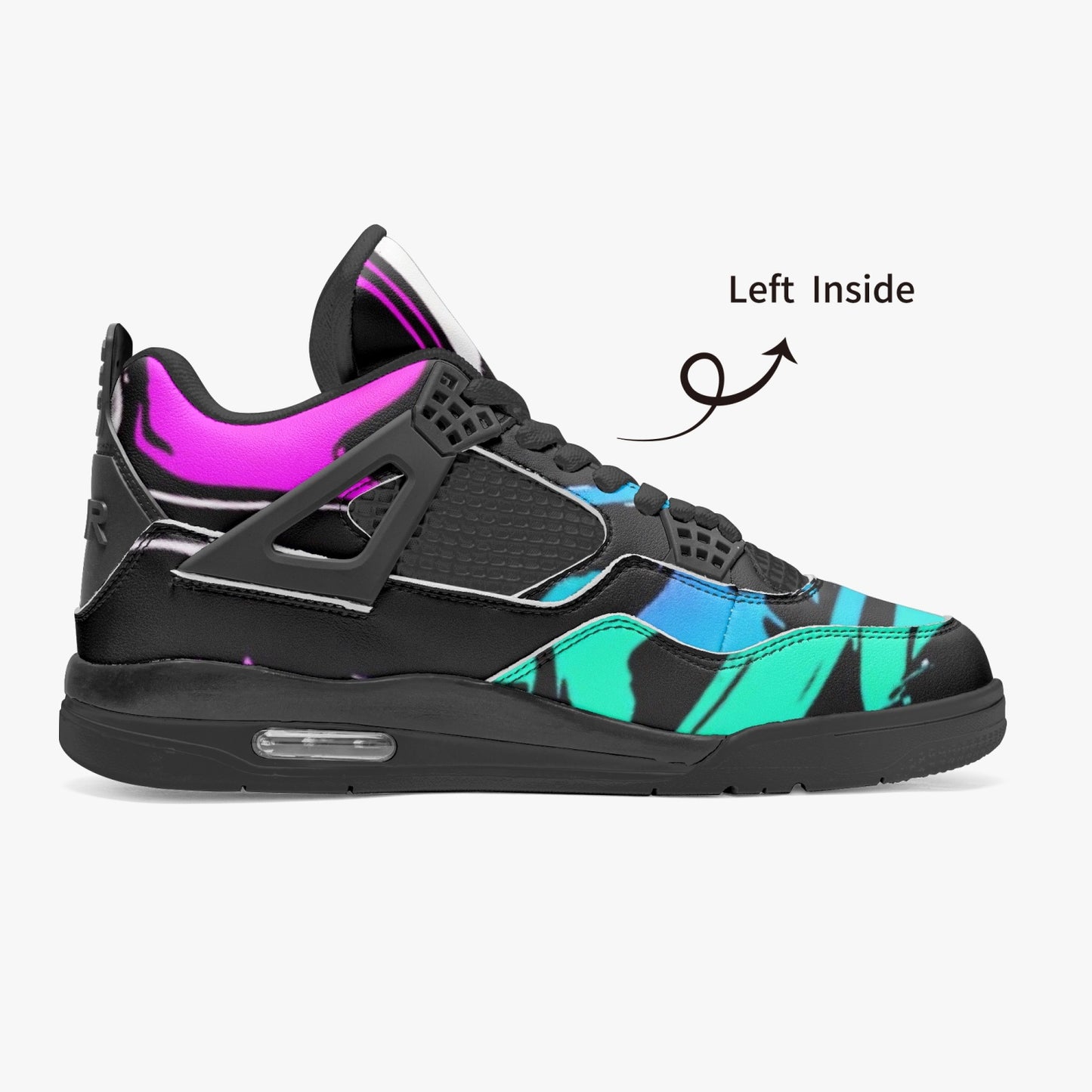 698. AJ4 Basketball Sneakers -Black Sole