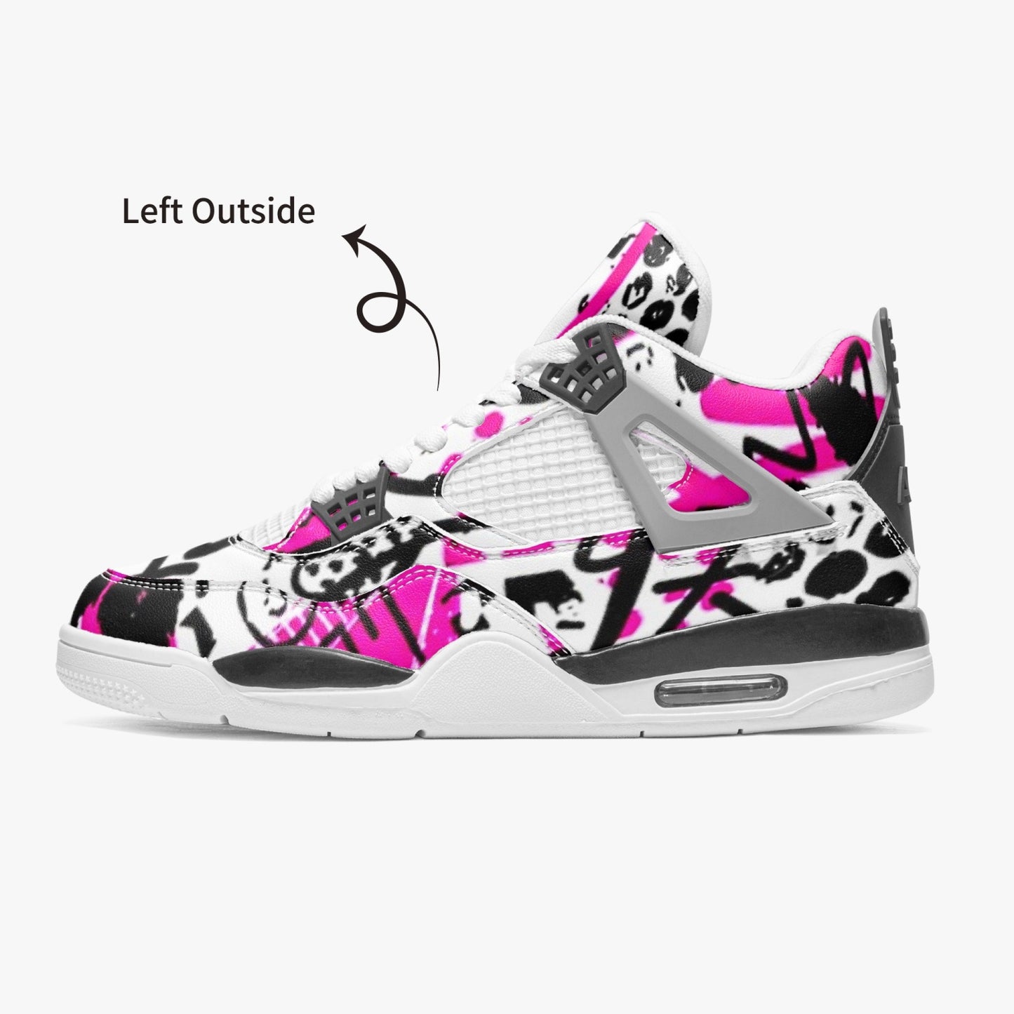 697. AJ4 Basketball Sneakers -White Sole