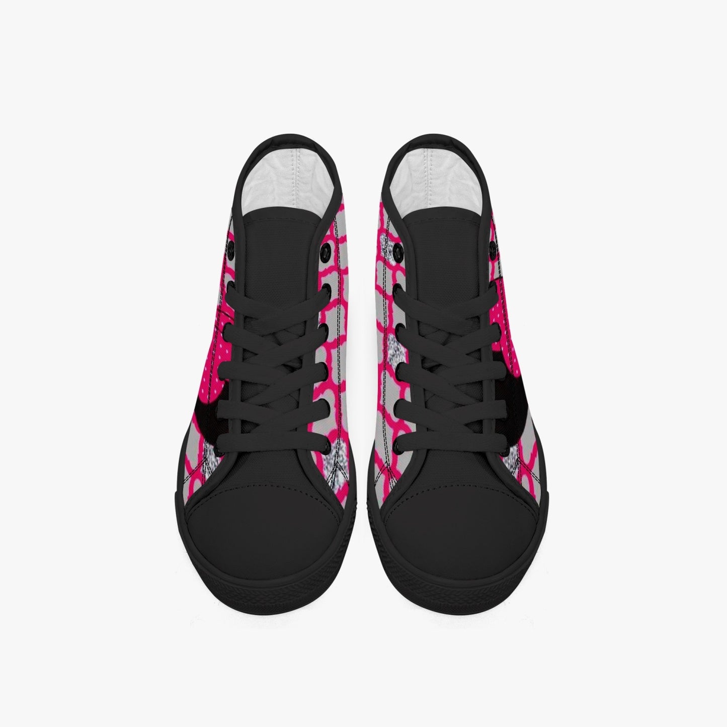 412. Kid’s High-Top Canvas Shoes-Black