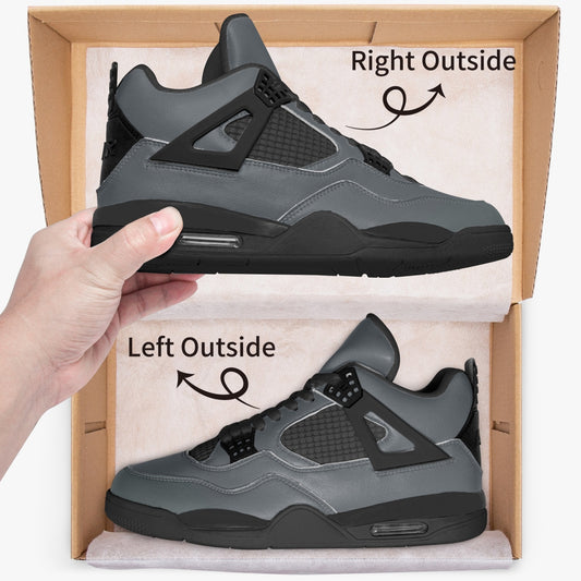 698. AJ4 Basketball Sneakers -Black Sole