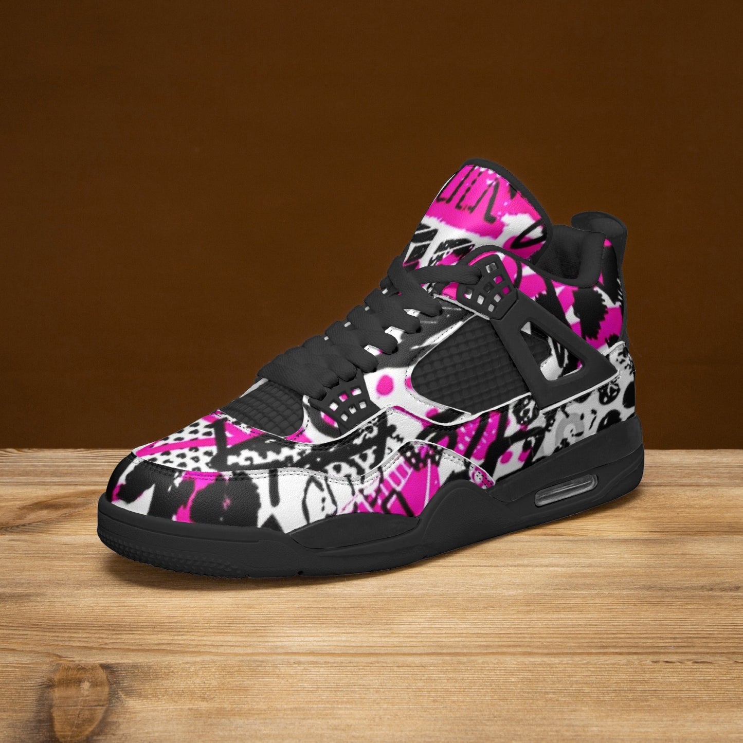 698. AJ4 Basketball Sneakers -Black Sole