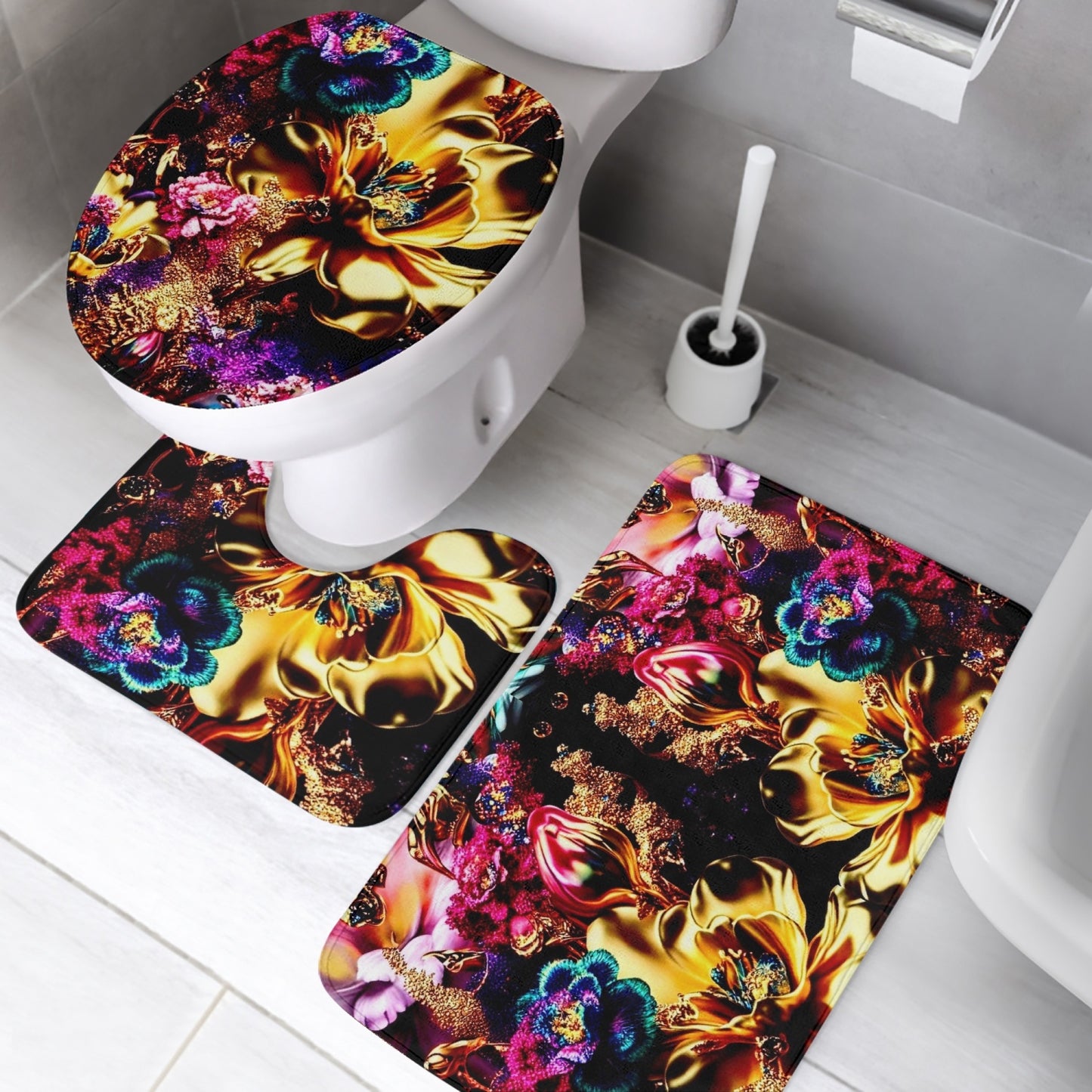 778. 3 Pcs Toilet Rug Set