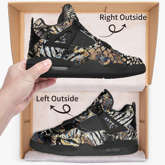 698. AJ4 Basketball Sneakers -Black Sole