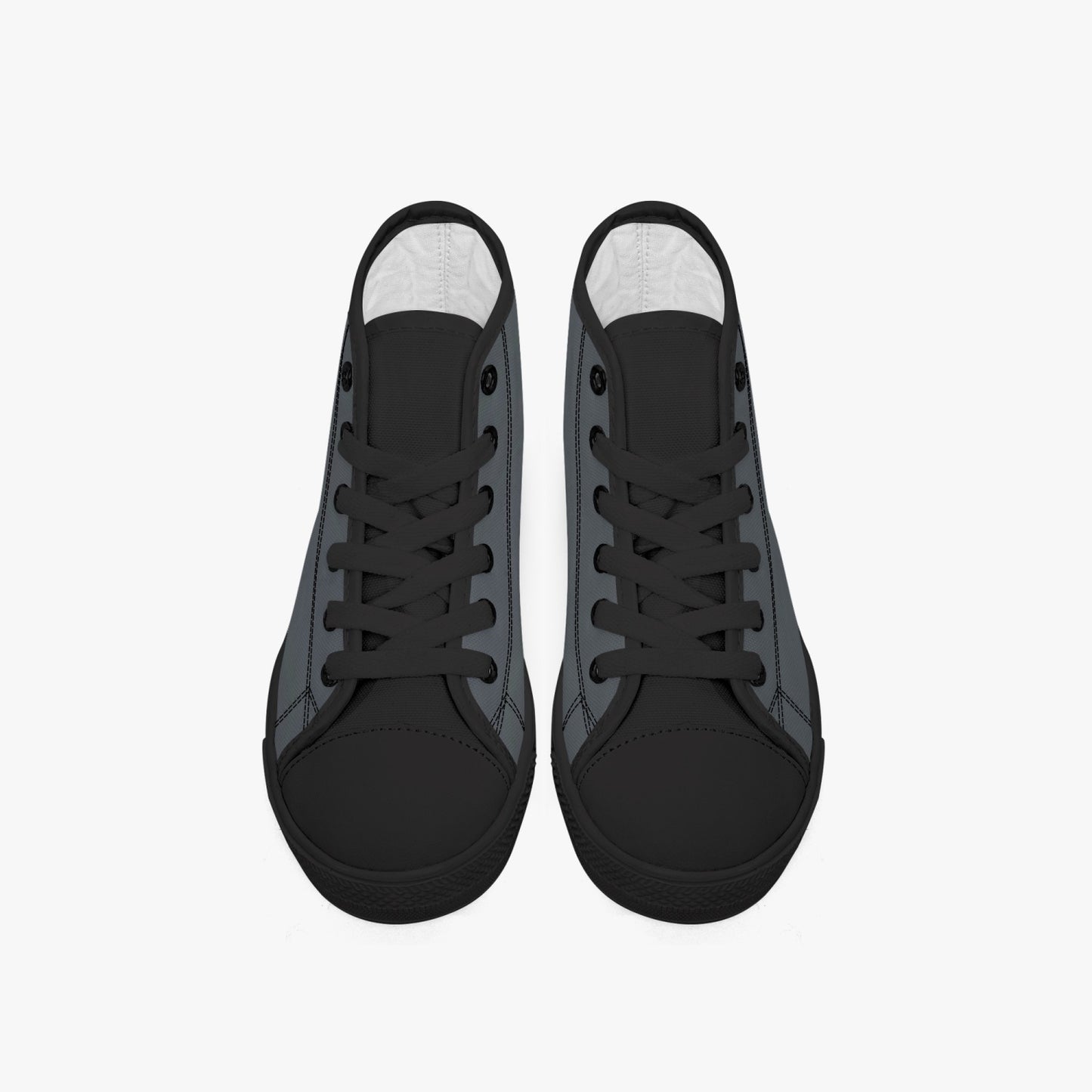 412. Kid’s High-Top Canvas Shoes-Black