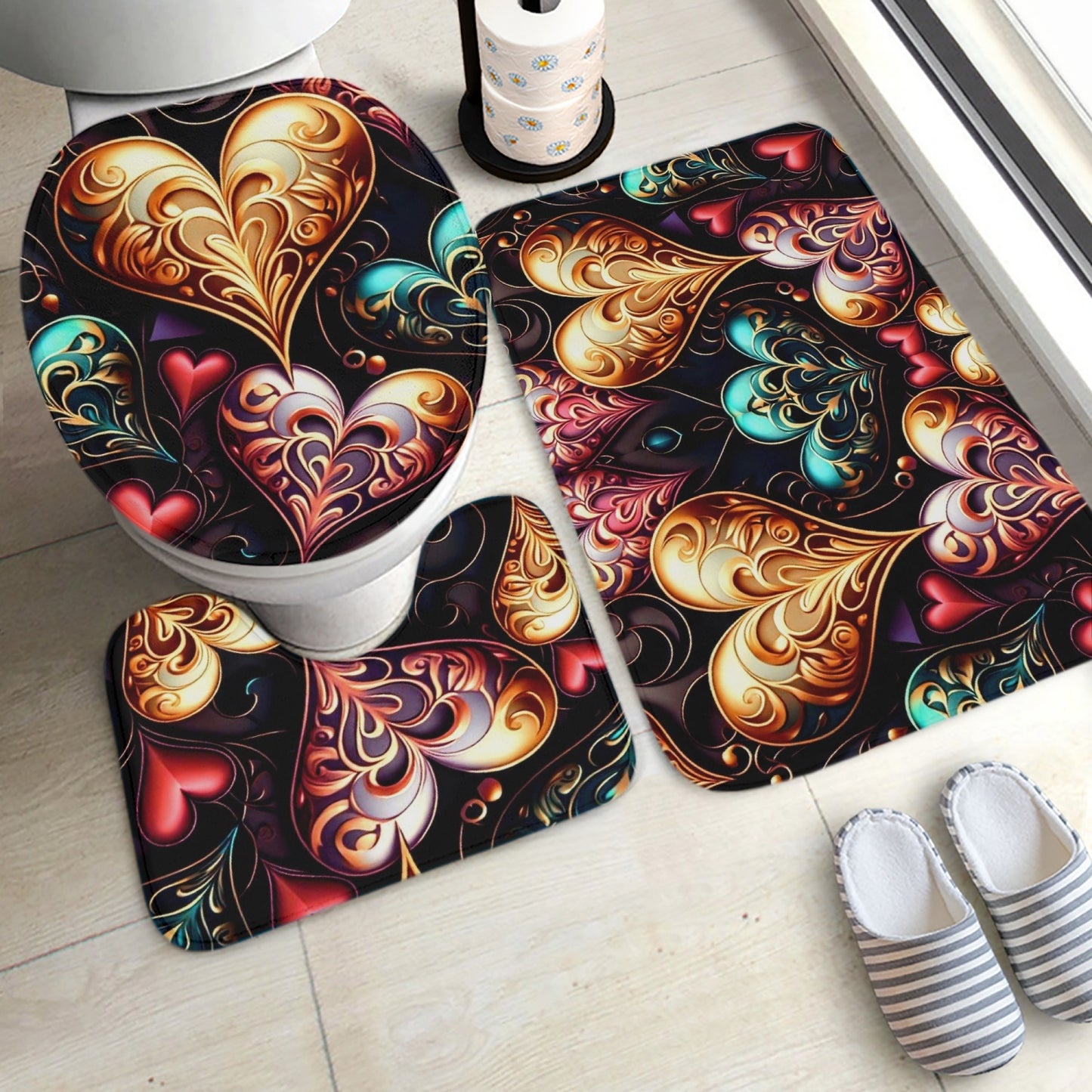 778. 3 Pcs Toilet Rug Set