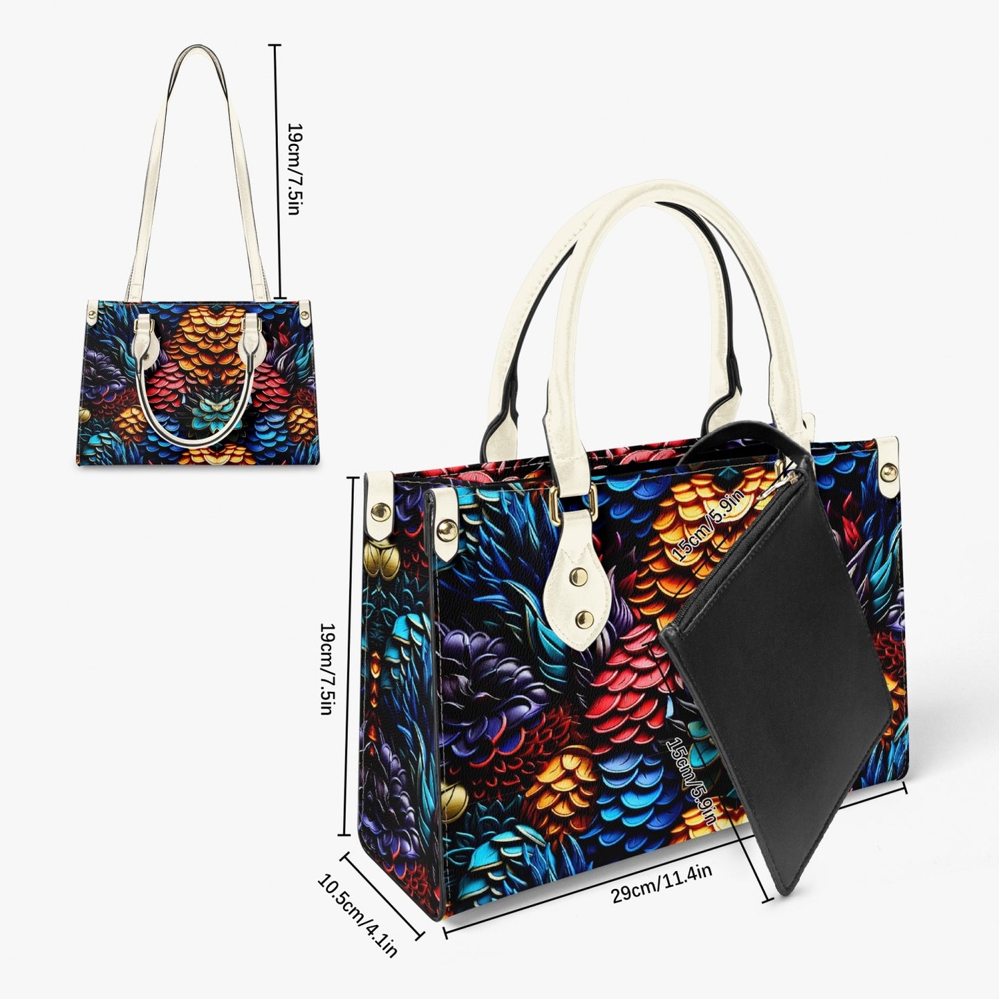 876. Tote Bag - Long Strap and Inner Bag