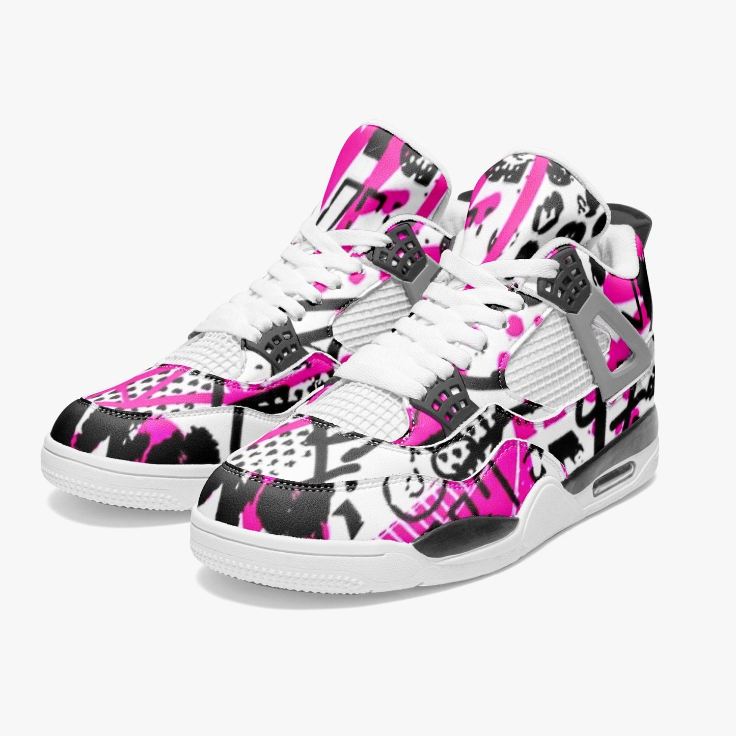 697. AJ4 Basketball Sneakers -White Sole