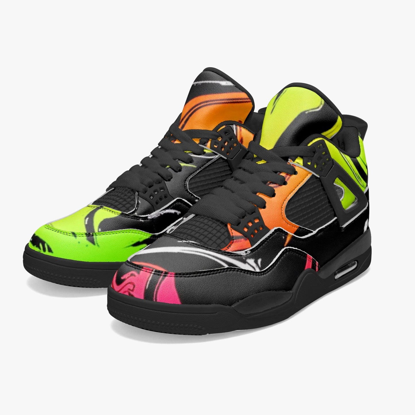 698. AJ4 Basketball Sneakers -Black Sole