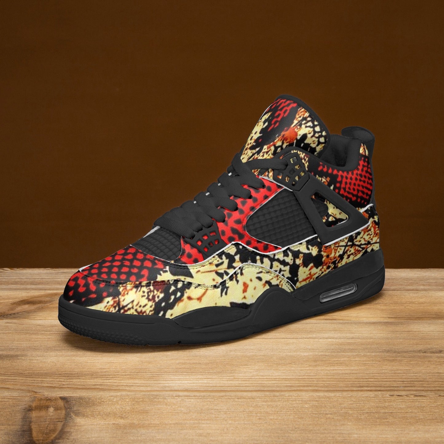 698. AJ4 Basketball Sneakers -Black Sole