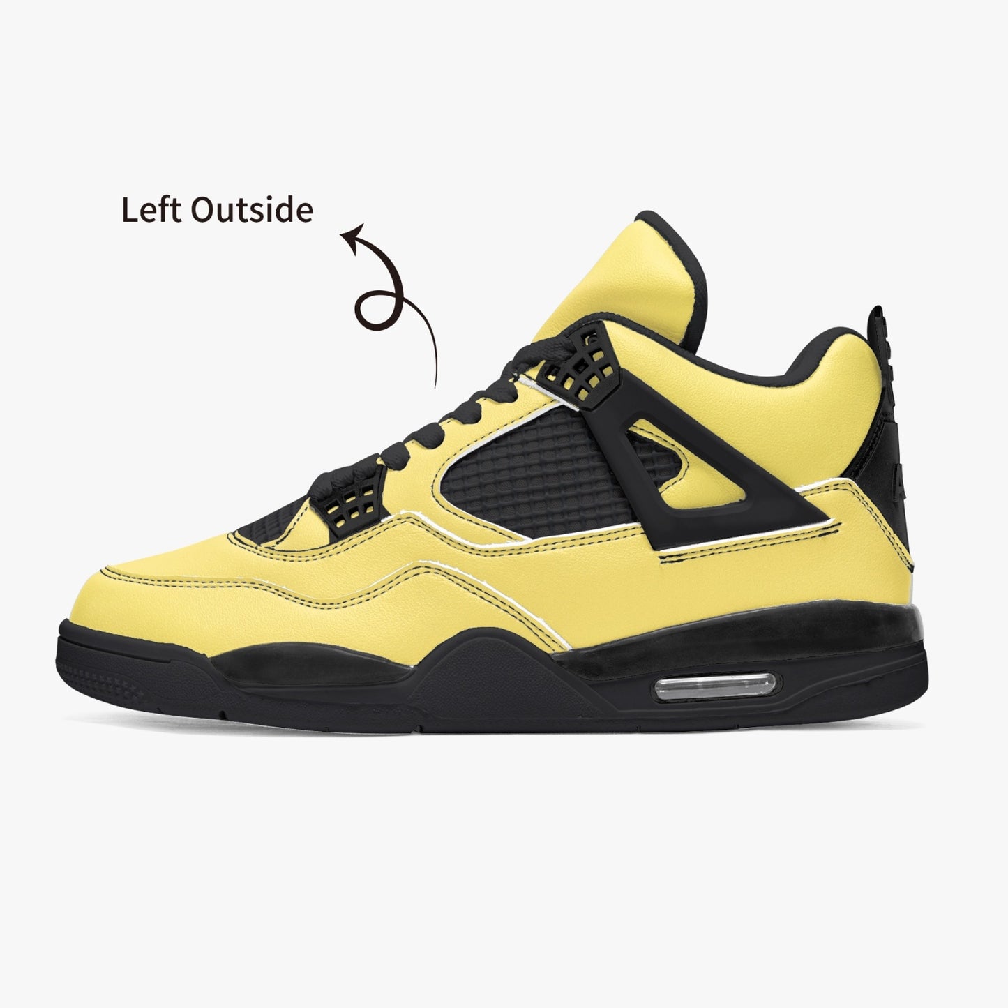 698. AJ4 Basketball Sneakers -Black Sole