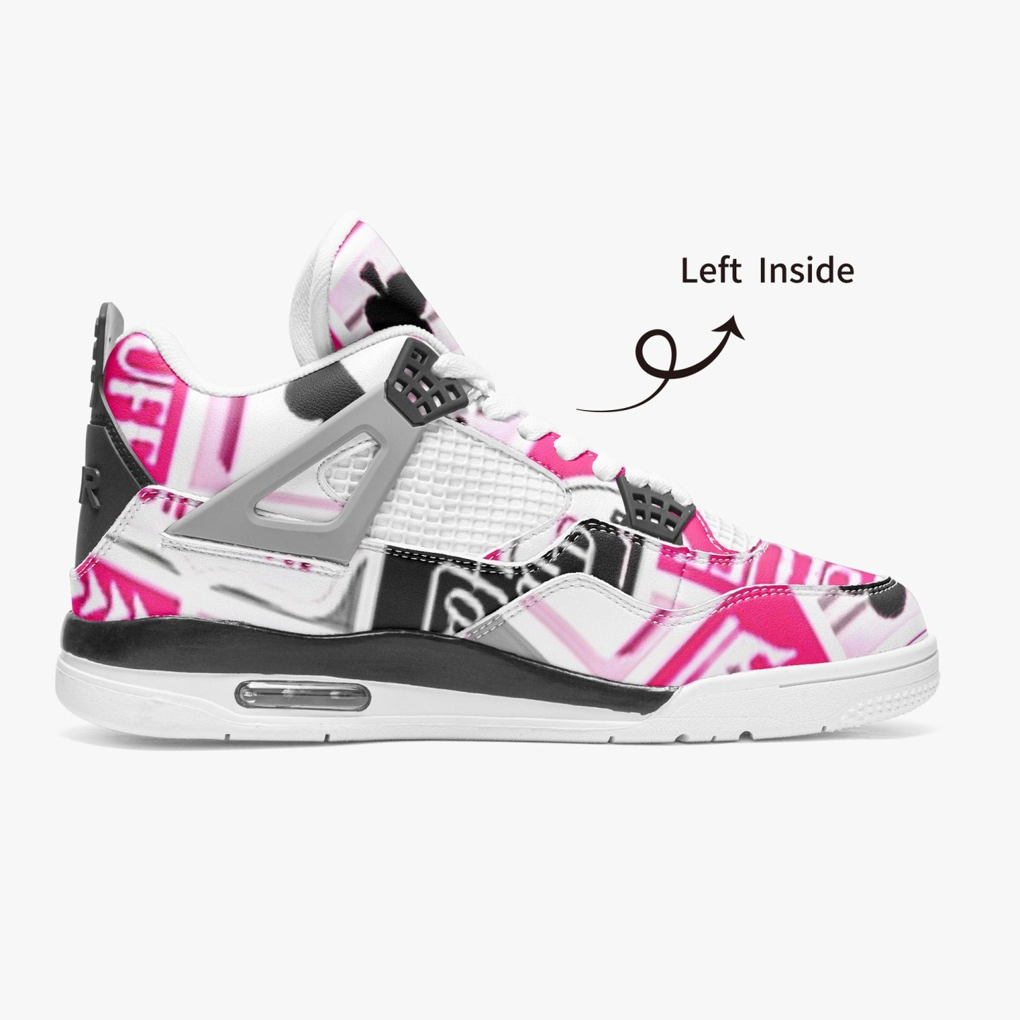 697. AJ4 Basketball Sneakers -White Sole