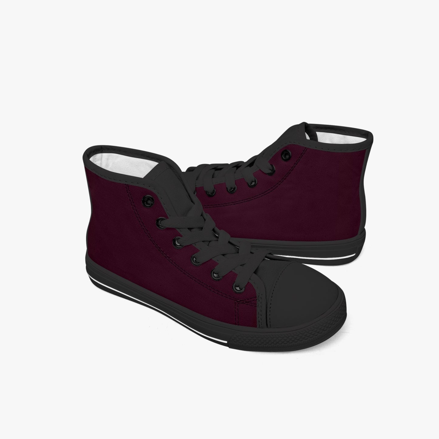 412. Kid’s High-Top Canvas Shoes-Black