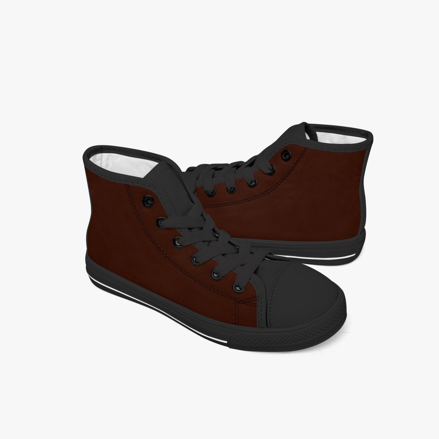 412. Kid’s High-Top Canvas Shoes-Black