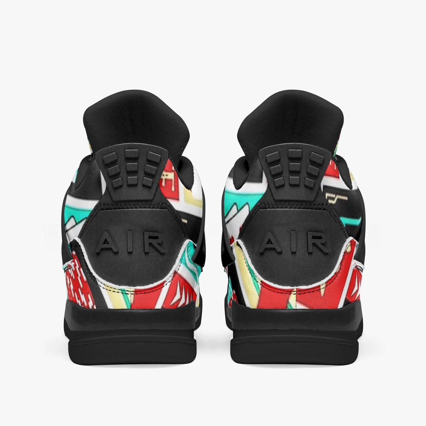 698. AJ4 Basketball Sneakers -Black Sole