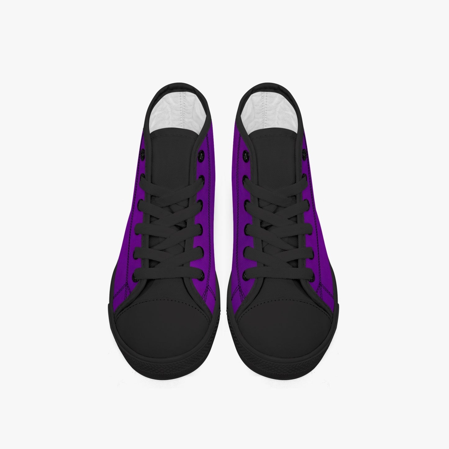 412. Kid’s High-Top Canvas Shoes-Black