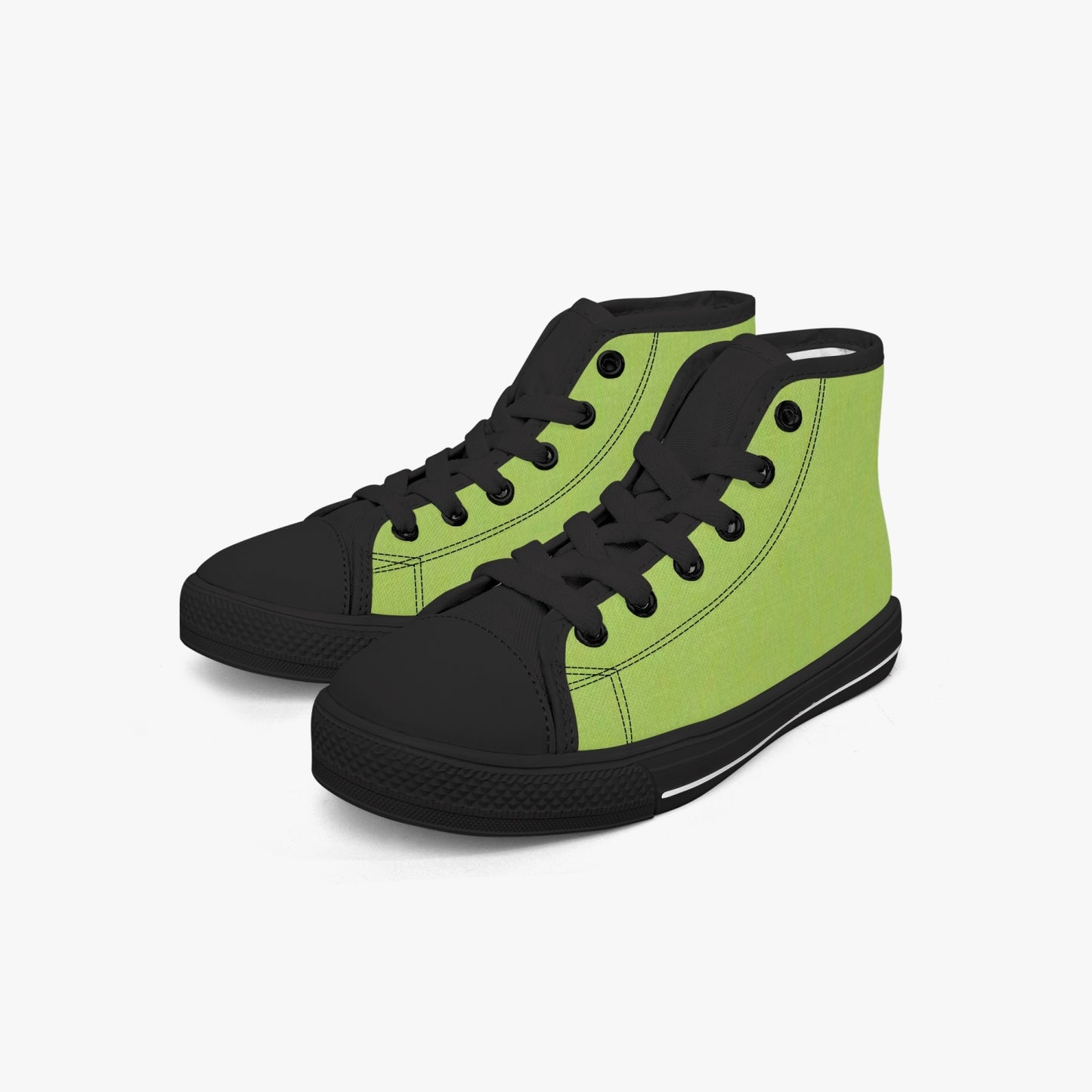 412. Kid’s High-Top Canvas Shoes-Black