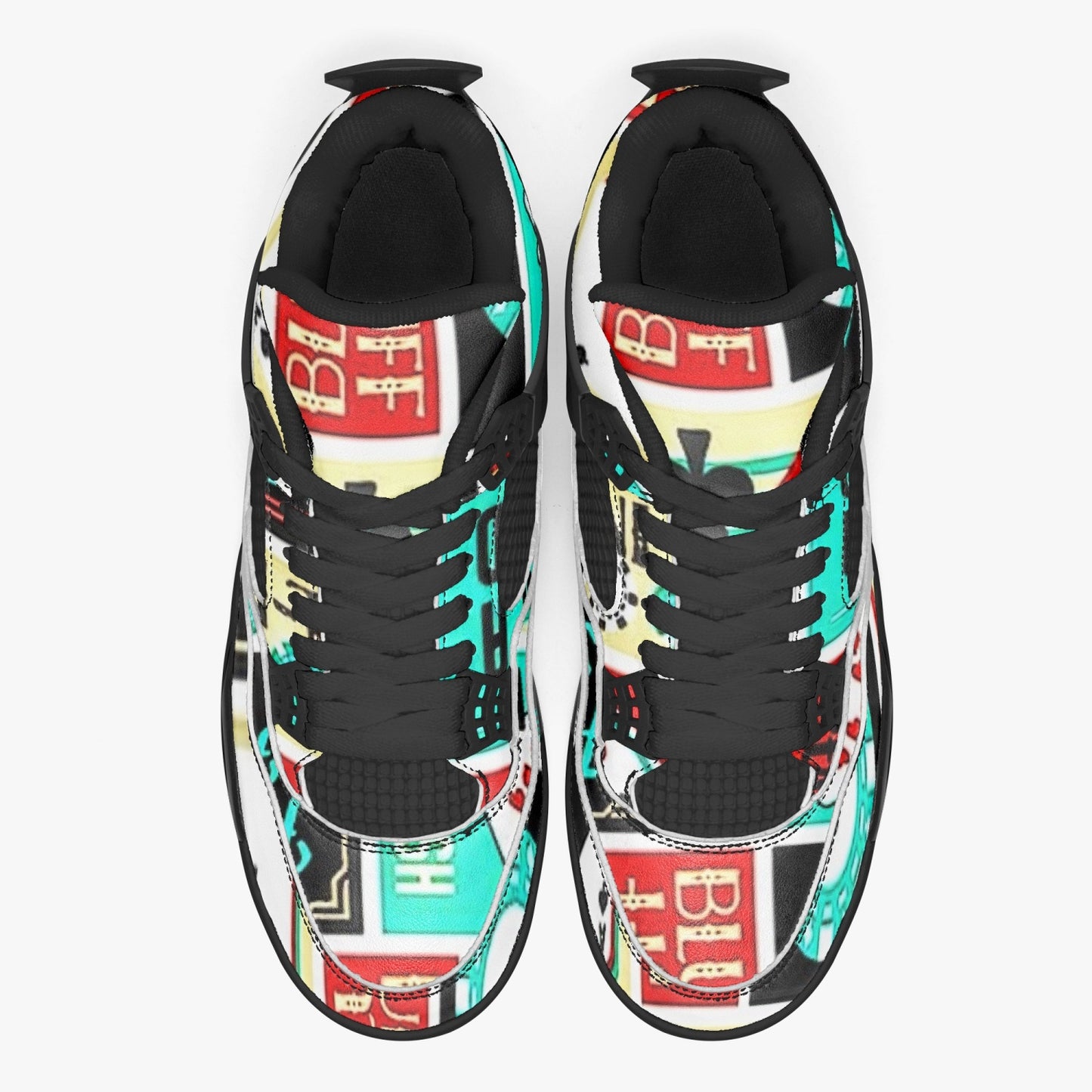 698. AJ4 Basketball Sneakers -Black Sole