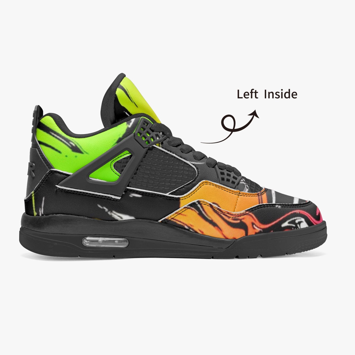 698. AJ4 Basketball Sneakers -Black Sole