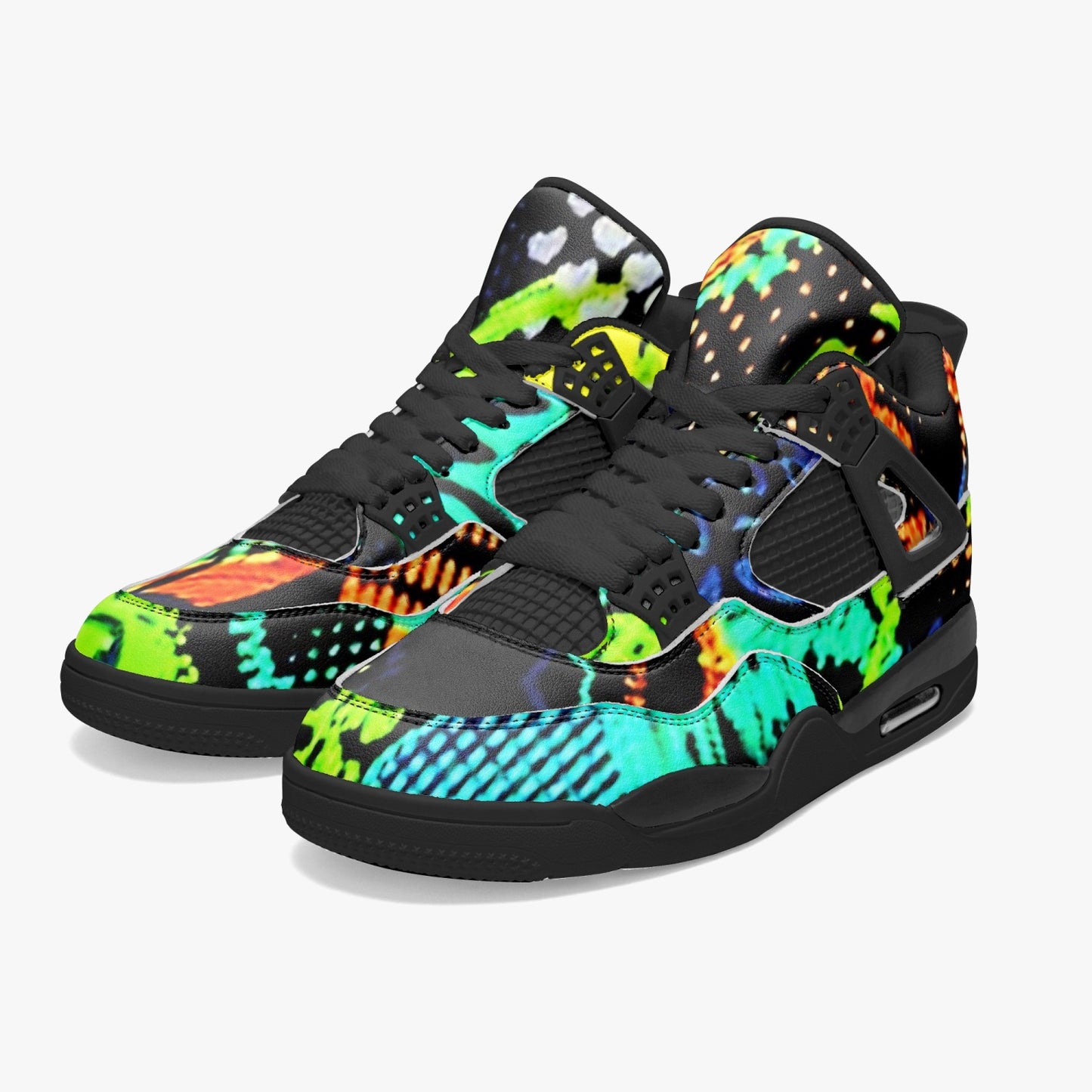 698. AJ4 Basketball Sneakers -Black Sole