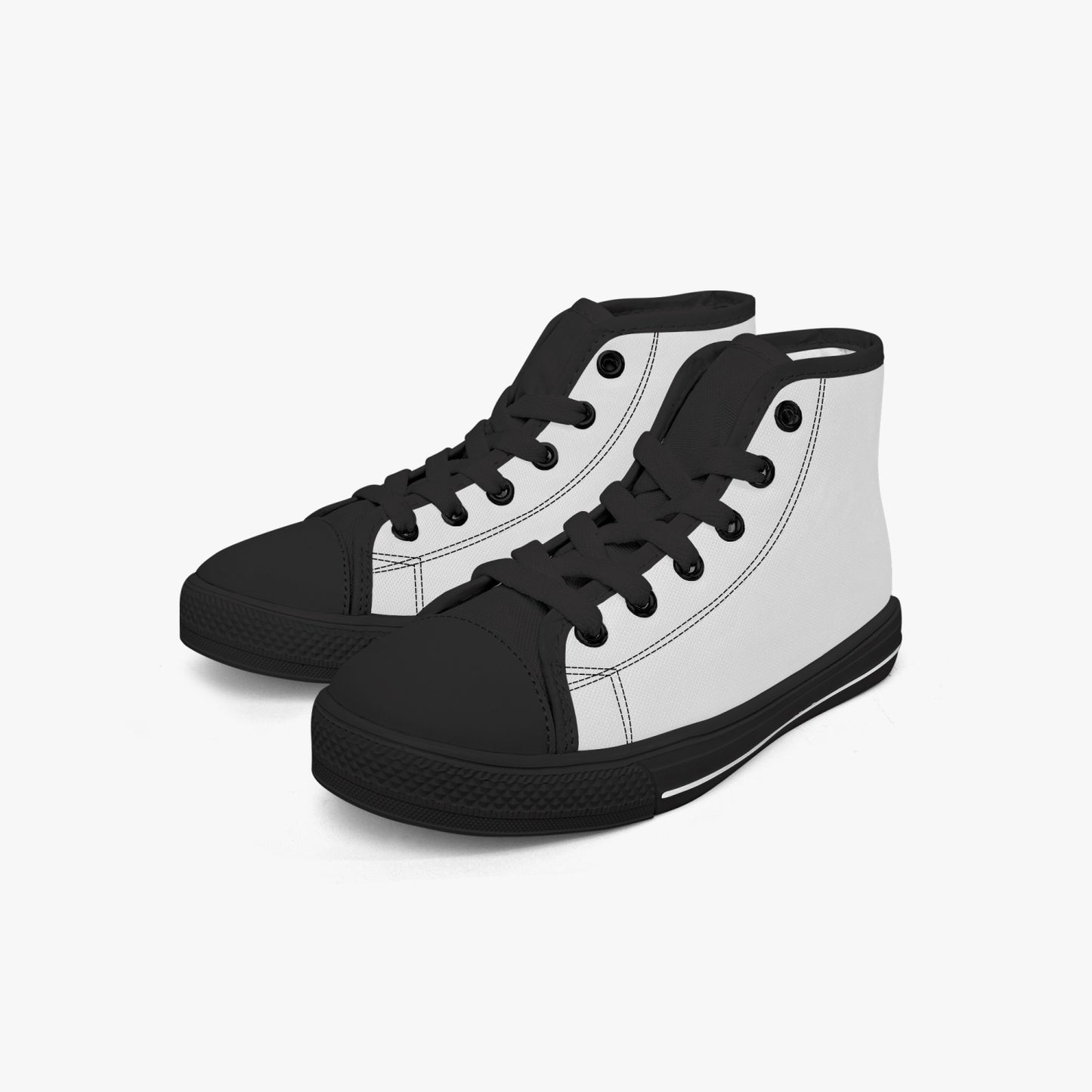 412. Kid’s High-Top Canvas Shoes-Black