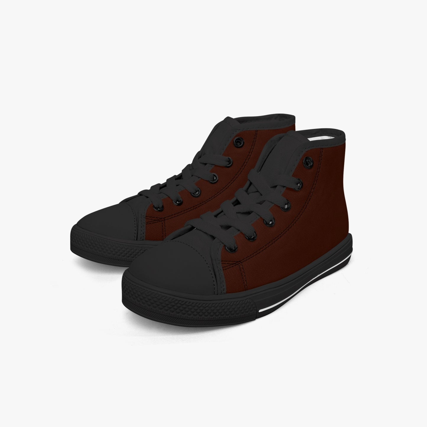 412. Kid’s High-Top Canvas Shoes-Black