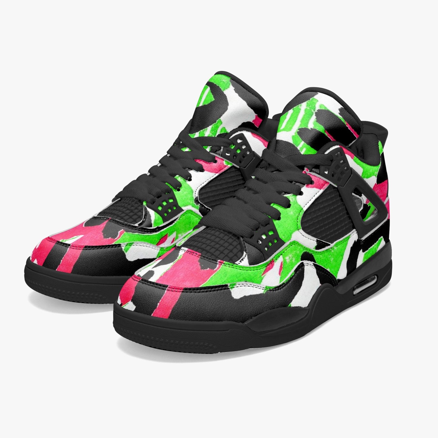 698. AJ4 Basketball Sneakers -Black Sole