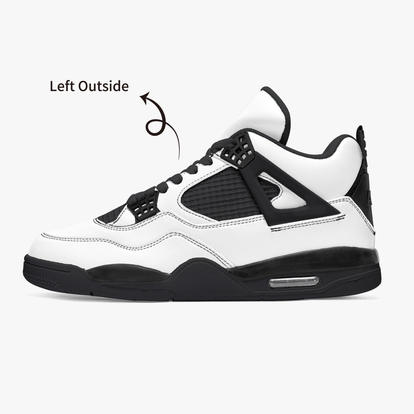 698. AJ4 Basketball Sneakers -Black Sole