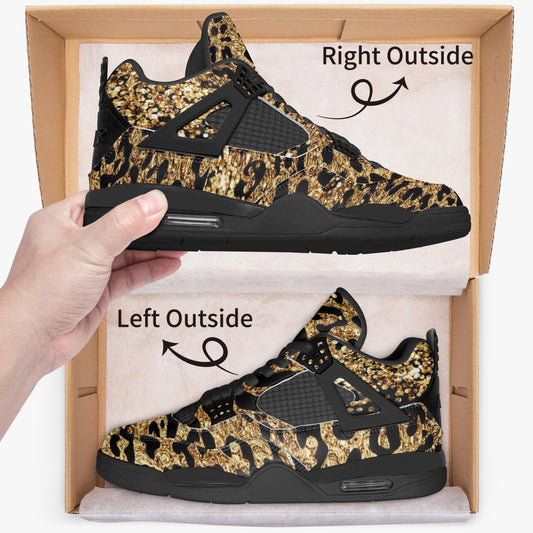 698. AJ4 Basketball Sneakers -Black Sole