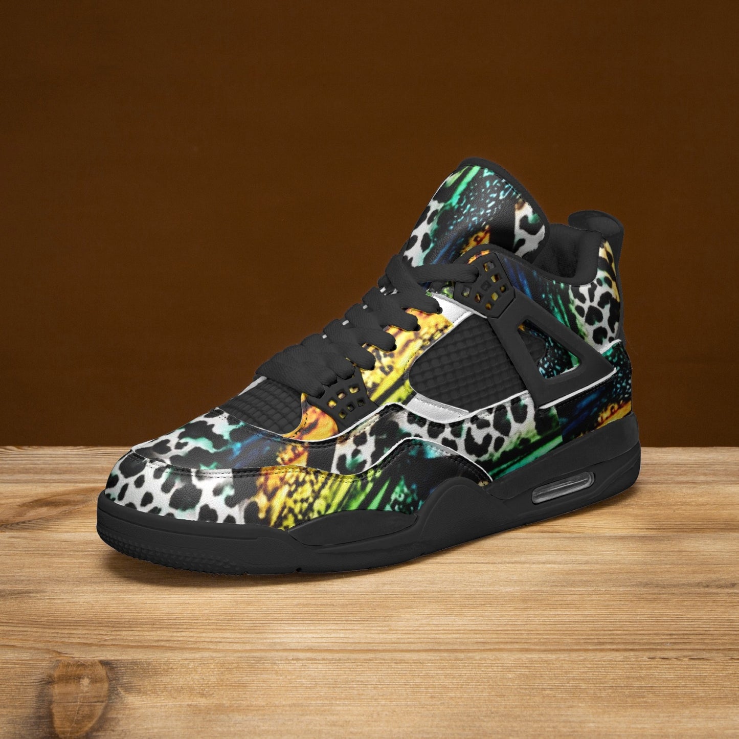 698. AJ4 Basketball Sneakers -Black Sole