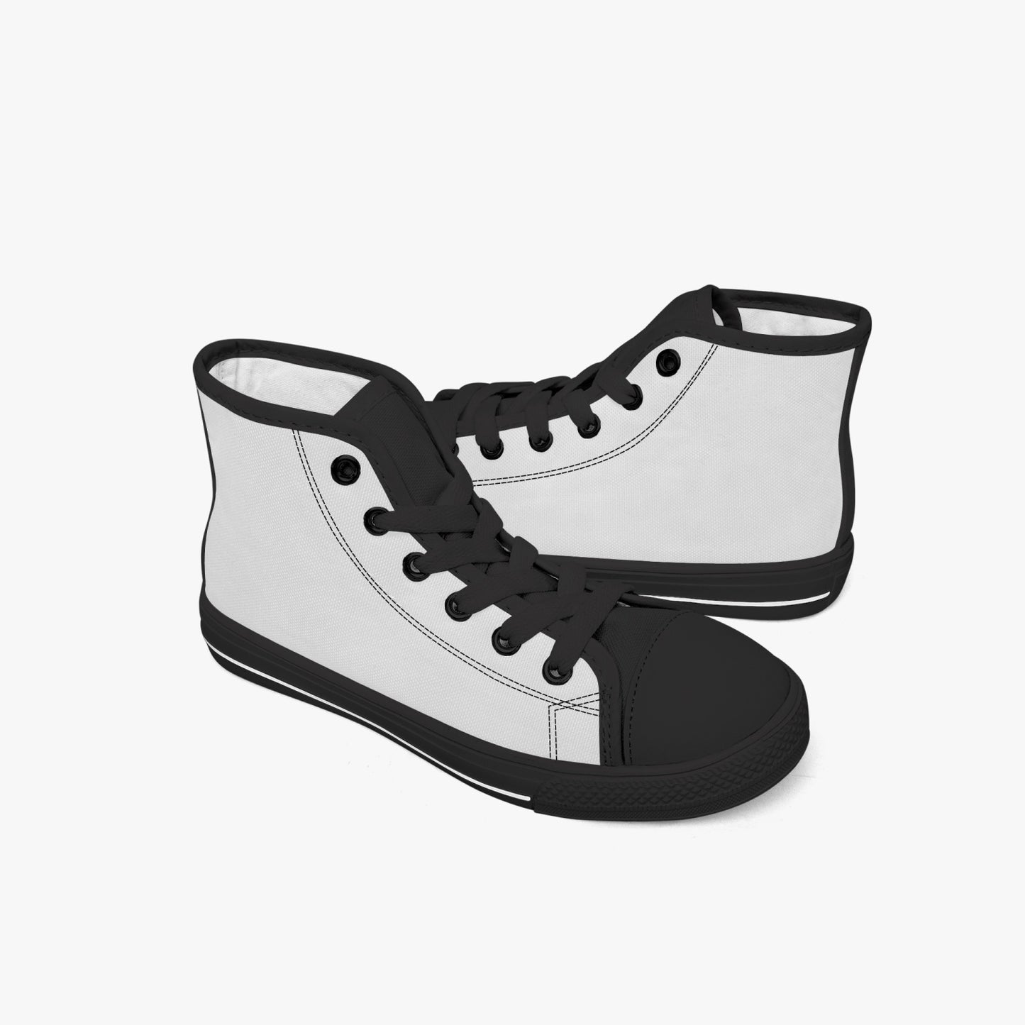 412. Kid’s High-Top Canvas Shoes-Black