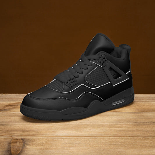 698. AJ4 Basketball Sneakers -Black Sole