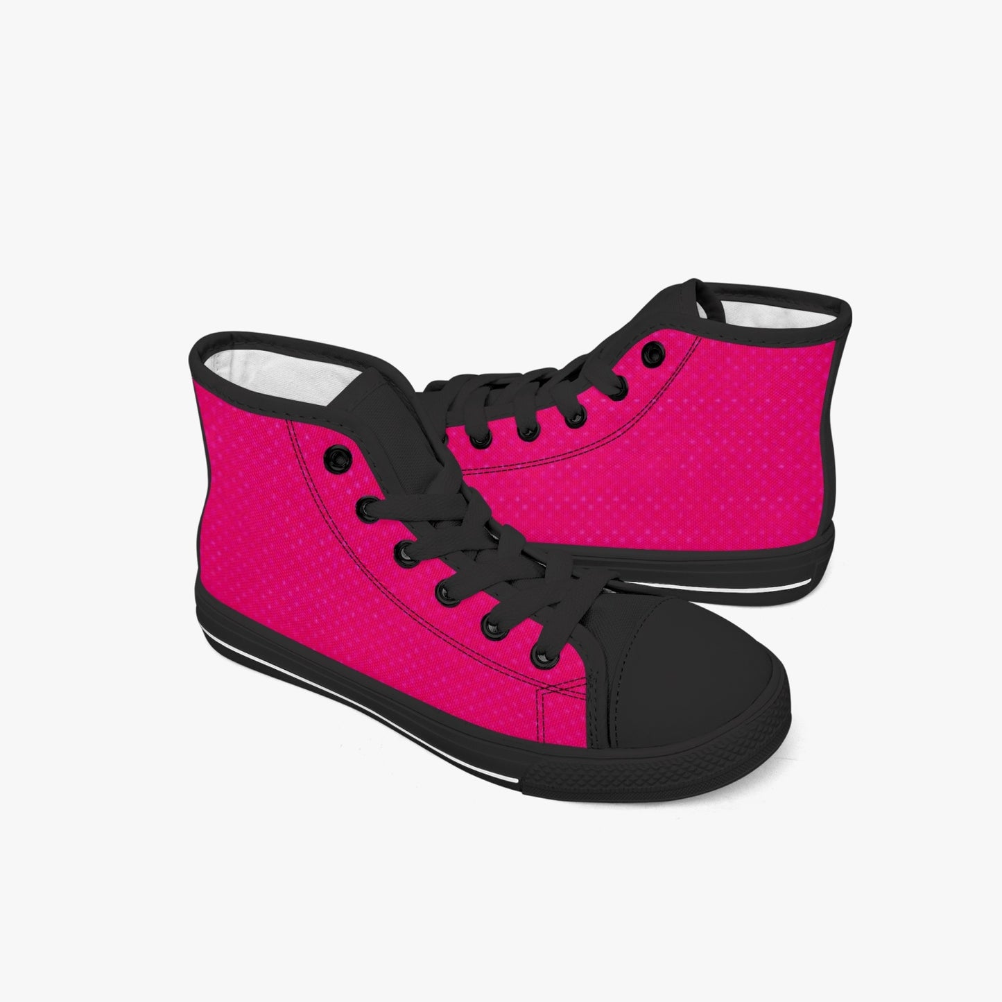 412. Kid’s High-Top Canvas Shoes-Black