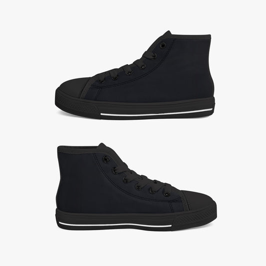 412. Kid’s High-Top Canvas Shoes-Black