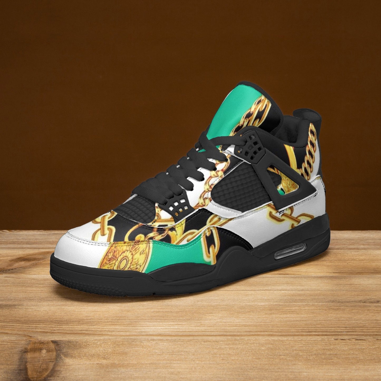 698. AJ4 Basketball Sneakers -Black Sole