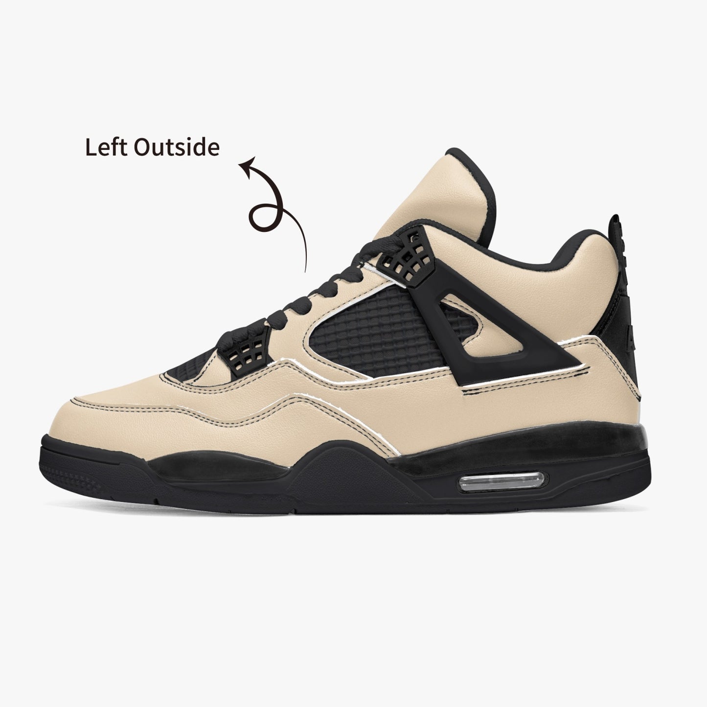 698. AJ4 Basketball Sneakers -Black Sole