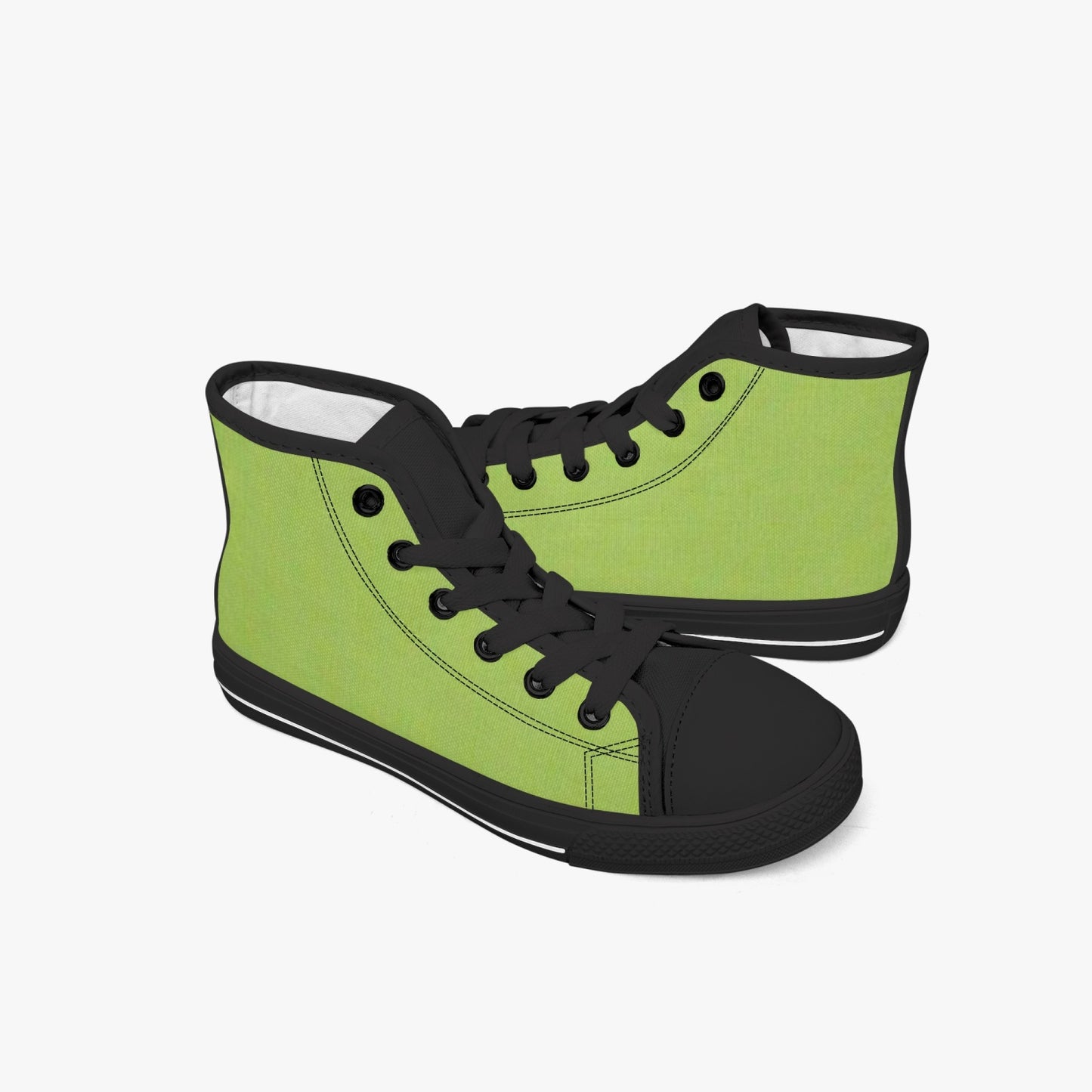 412. Kid’s High-Top Canvas Shoes-Black