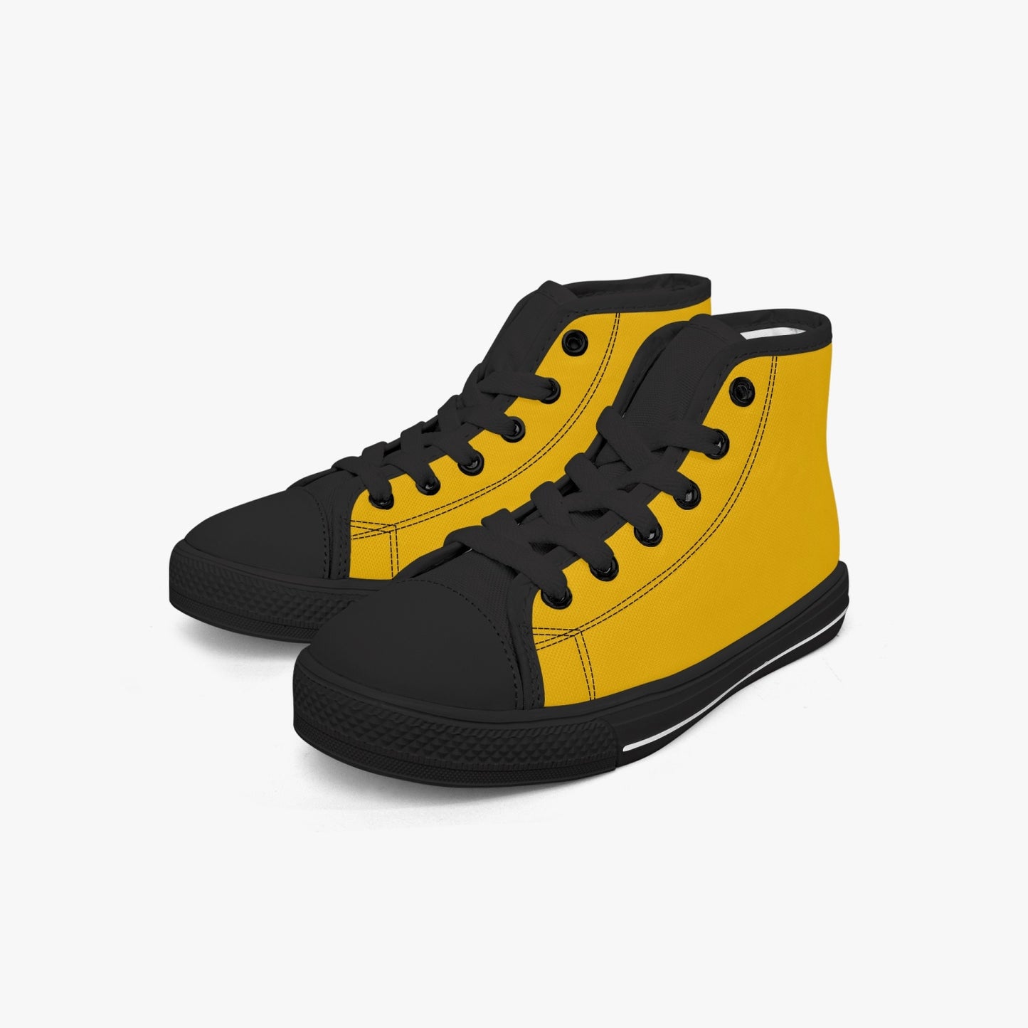 412. Kid’s High-Top Canvas Shoes-Black