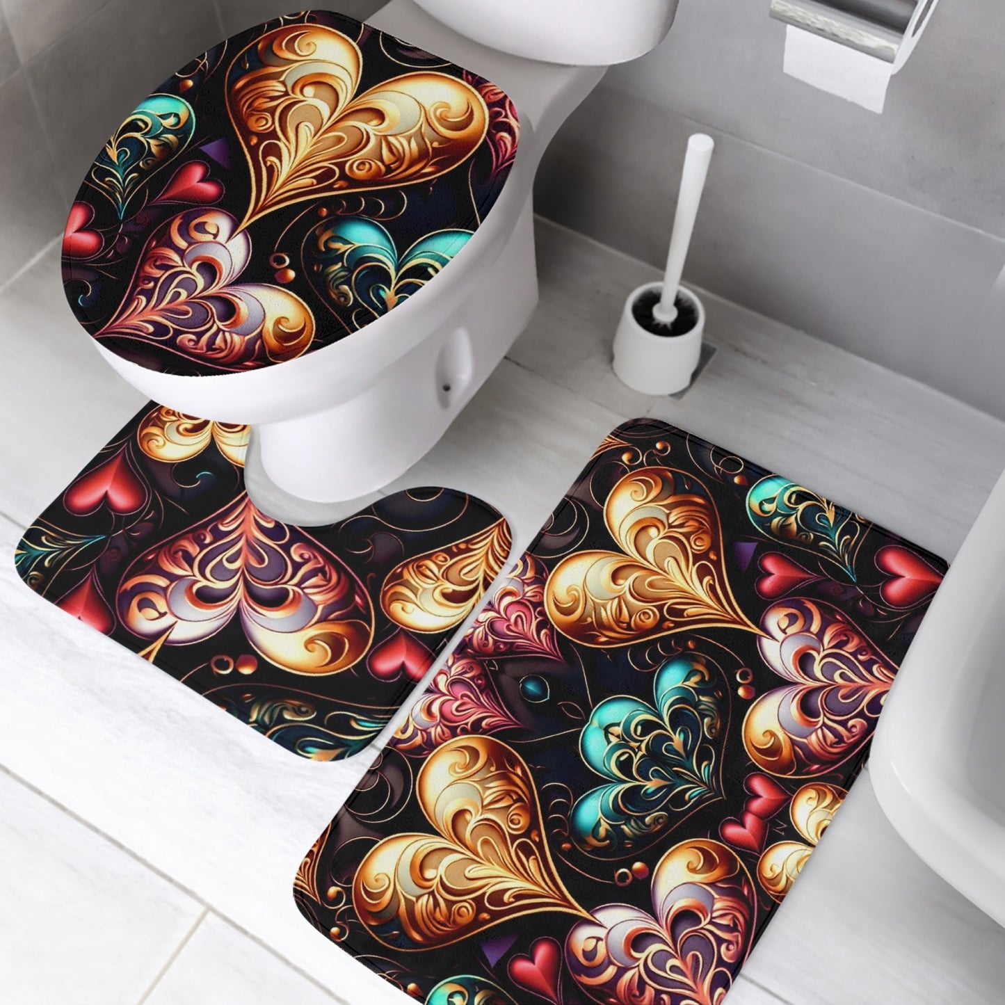 778. 3 Pcs Toilet Rug Set