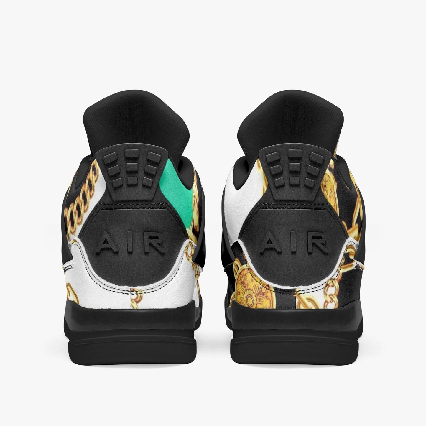 698. AJ4 Basketball Sneakers -Black Sole